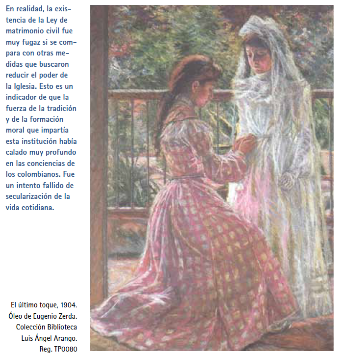 El último toque, 1904. Óleo de Eugenio Zerda. Colección Biblioteca Luis Ángel Arango. Reg. TP0080